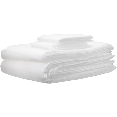 ForPro Premium Disposable Sheet Set, 4-PC King Size Bedding for Travel, Includes Bed Sheet, Duvet Cover and Two Pillowcases, White ForPro Premium Disposable Sheet Set, 4-PC King Size Bedding for Travel, Includes Bed Sheet, Duvet Cover and Two Pillowcases, White