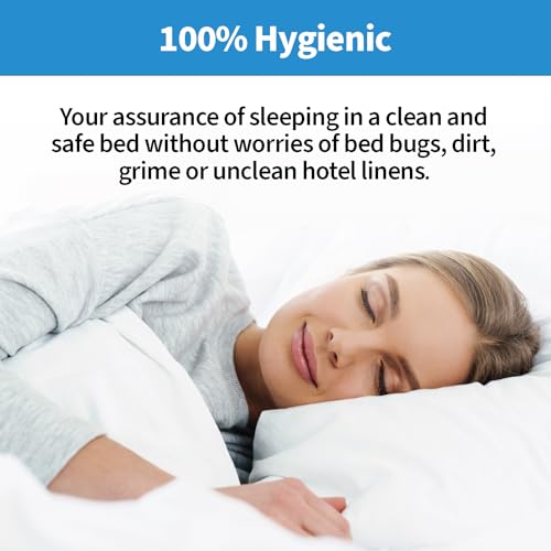 ForPro Premium Disposable Sheet Set, 4-PC King Size Bedding for Travel, Includes Bed Sheet, Duvet Cover and Two Pillowcases, White ForPro Premium Disposable Sheet Set, 4-PC King Size Bedding for Travel, Includes Bed Sheet, Duvet Cover and Two Pillowcases, White