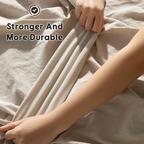 SONORO KATE 100% French Pure Linen Sheets, Breathable and Durable Linen King Size Sheets, Anti-Tear Linen Bed Sheets, Machine Washable, 16 Inch Deep Pocket - 4 Piece (Natural Linen, King) SONORO KATE 100% French Pure Linen Sheets, Breathable and Durable Linen King Size Sheets, Anti-Tear Linen Bed Sheets, Machine Washable, 16 Inch Deep Pocket - 4 Piece (Natural Linen, King)