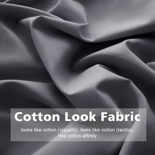 Queen Size 4 Piece Bed Sheet Set - Ultra Imitation Cotton-Premium Breathable & Cooling Sheets - Hotel Luxury Bed Sheets Deep Pocket up to 15"- Wrinkle, Fade, Stain Resistant (Dark Grey, Queen) Queen Size 4 Piece Bed Sheet Set - Ultra Imitation Cotton-Premium Breathable & Cooling Sheets - Hotel Luxury Bed Sheets Deep Pocket up to 15"- Wrinkle, Fade, Stain Resistant (Dark Grey, Queen)