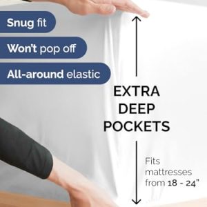 Extra Deep King Sheet Set - 6 Piece Breathable and Cooling Sheets - Hotel Luxury Bed Sheets Set - Easy & Secure Fit - Soft, Wrinkle Free and Comfy Sheets Set - White Sheet Set with Extra Deep Pockets