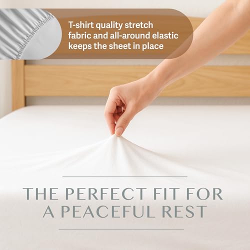 2 Pack Fitted Hospital Bed Sheets with Elastic All Around for a Perfect Fit - Cotton Rich Soft Knitted Jersey Sheet, 36” x 84” x 12” 2 Pack Fitted Hospital Bed Sheets with Elastic All Around for a Perfect Fit - Cotton Rich Soft Knitted Jersey Sheet, 36” x 84” x 12”