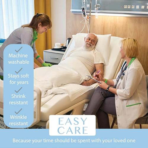 2 Pack Fitted Hospital Bed Sheets with Elastic All Around for a Perfect Fit - Cotton Rich Soft Knitted Jersey Sheet, 36” x 84” x 12” 2 Pack Fitted Hospital Bed Sheets with Elastic All Around for a Perfect Fit - Cotton Rich Soft Knitted Jersey Sheet, 36” x 84” x 12”