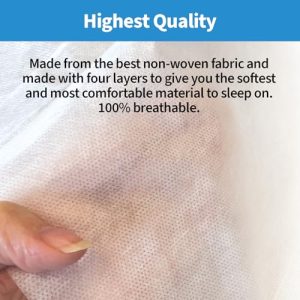 ForPro Premium Disposable Sheet Set, 4-PC King Size Bedding for Travel, Includes Bed Sheet, Duvet Cover and Two Pillowcases, White