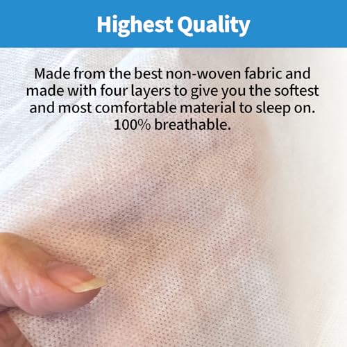 ForPro Premium Disposable Sheet Set, 4-PC King Size Bedding for Travel, Includes Bed Sheet, Duvet Cover and Two Pillowcases, White ForPro Premium Disposable Sheet Set, 4-PC King Size Bedding for Travel, Includes Bed Sheet, Duvet Cover and Two Pillowcases, White